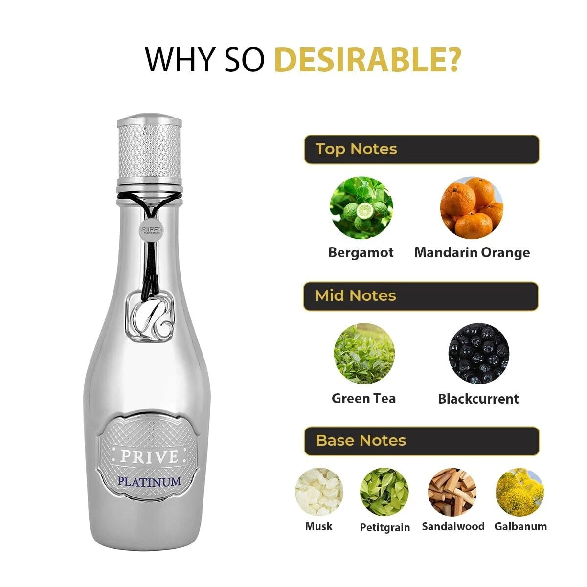 Riiffs Prive Platinum Eau De Parfum 100ml.